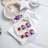 24Pcs 4th of July Press on Toenails Short Square Fake