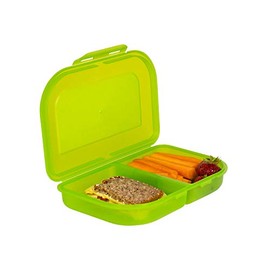School-Mood Lunch Box for School, Approx. 23 x 4 x 15 cm (Lime)