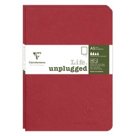 Clairefontaine Age Bag Duo 733182C Set of 2 Notebooks 14.8 x 21 cm, Stapled, 48 Sheets 90 g, Blank Red, 1 Set