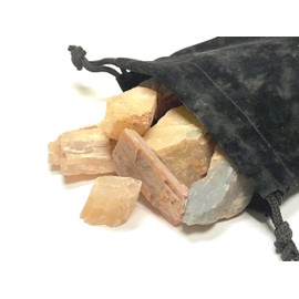 Zentron Crystal Collection Rough Moonstone - Large 1" Pieces in Velvet Bag (1 Pound)