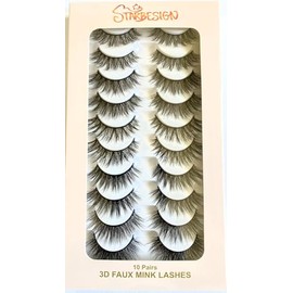 Starbesign Lashes Faux Mink 10 Pairs (Combo Glamorous 1)