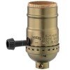 Lamp Socket Replacement, E26 Threaded Base, Turn Knob for ON/Off