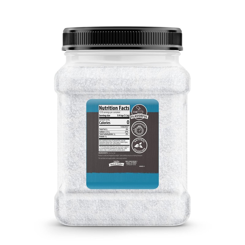 Birch & Meadow 4.5 lb of Fine Sea Salt, Kitchen