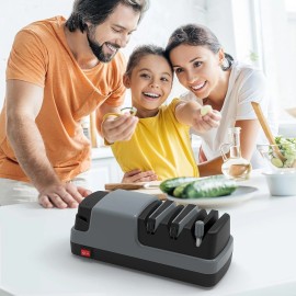 Knife Electric Knife Sharpener- 4 in 1 Electric Knife Sharpeners for Kitchen Knives