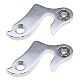 SING F LTD 2pcs Bike Rear Gear Mech Derailleur Hanger Hook Drop Out Adapter with Screw Silver Aluminum Alloy Bike Tail Hook Dropout Frame for Mountain Bike