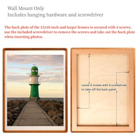 Zibrelte Natural Wood 12x18 Picture Frame, Display 11x17 Photo with Mat or 12x18 Without Mat, Solid Teak Wood Poster Frame with Plexiglass, Tabletop and Wall Hanging Display