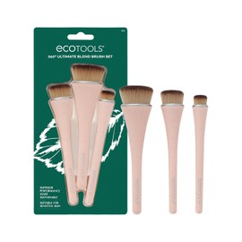 360 Ultimate Blend Brush Kit by Ecotools for Women - 3 Pc Ultimate Buff Brush, Ultimate Pop Brush, Ultimate Cover Brush
