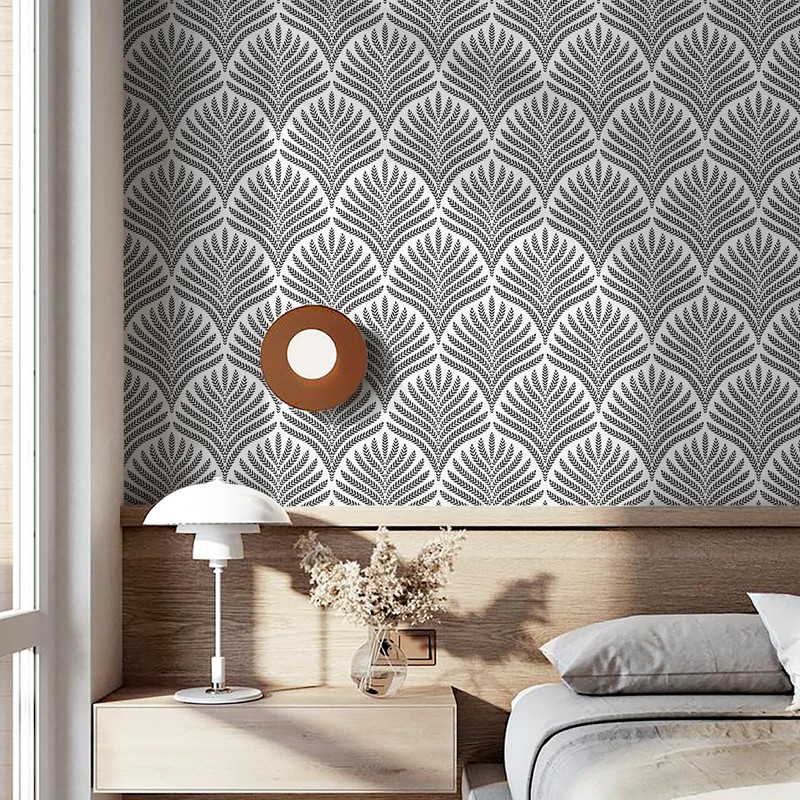 Black and White Wallpaper Peel and Stick Wallpaper Boho Modern