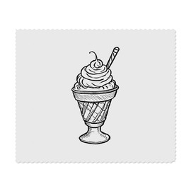 2 x 'Eisbecher' Mikrofaser-Objektiv- / Brillenreinigungstücher (LC00028363)