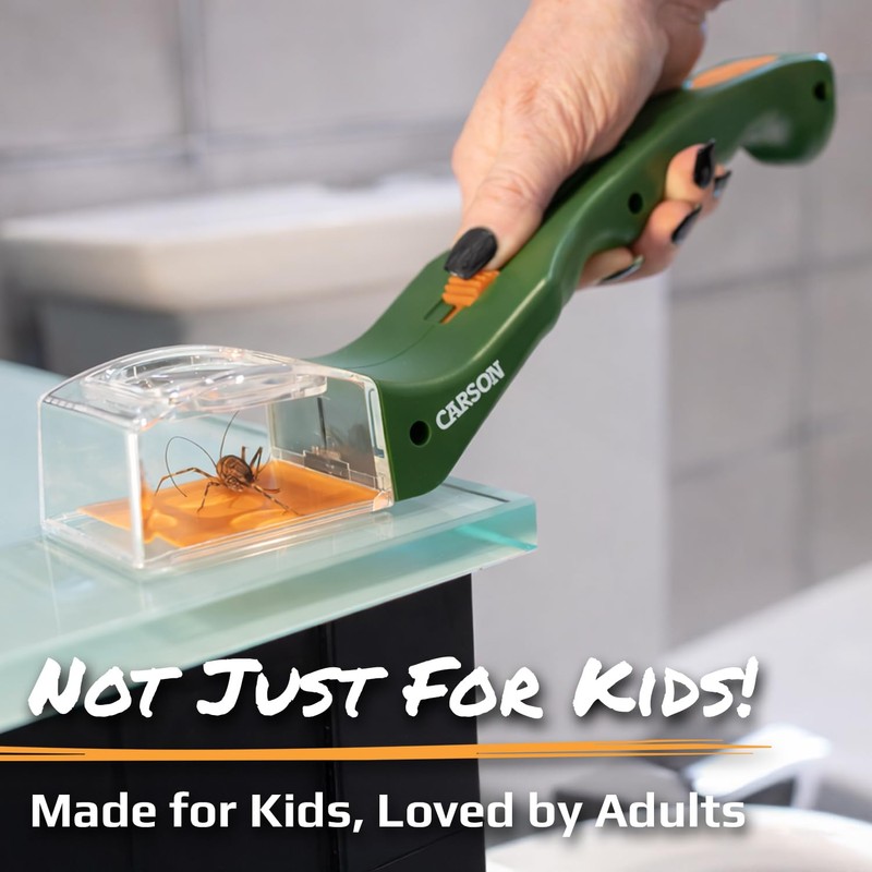 Carson BugView 5X Magnifying Glass Quick-Release Bug Catcher Indoor and