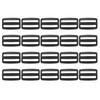PATIKIL Plastic Slide Buckle 1 Inch(25mm), 20 Pack Rectangle Tri-Glide