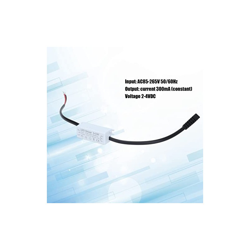 LED Driver (1X1W) Constant Current 300mA Input AC85-265V Output 2-4VDC