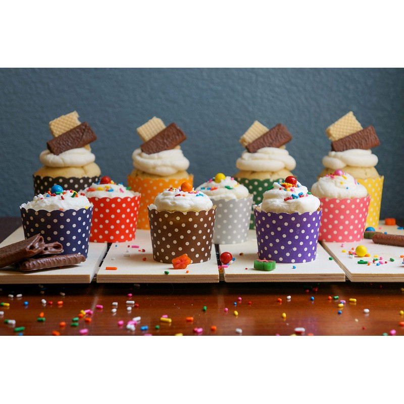 BAKE-IN-CUP 50-Pack Paper Baking Cups, Greaseproof Disposable Cupcake Muffin Liners