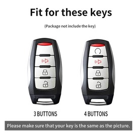 ontto Metal Key fob Cover fit for Great Wall Poer Steed Wingle 5 Haval H9 H3 H6 F5 F7 For Gwm Cannon keychain accessories Leather Smart Key Case shell Holder Keyring auto styling 4 buttons Black