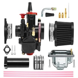 Carburetor PW-K Carb with Air Filter Intake Manifold Adapter Visible Float Bowl 90°Guide Elbow Tube for Predator 212 GX160 GX200 BT200X CT200U Pit Dirt Bike Enduro Off Road ATV Quad Scooter (28mm)