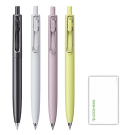 Mitsubishi Pencil Uniball One F Series 0.015 inch (0.38 mm) uniballone UMN-SF-38 [Bulk Purchase 4 Types] + Locone Cat Trial Paper Set