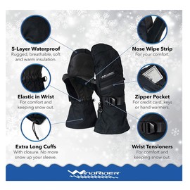 WINDRIDER Rugged Waterproof Winter Mittens - Size: L