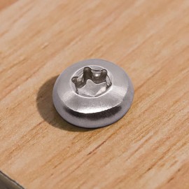 #8 x 1/2" (50 pcs) Pan Torx Head Self Tapping Screws Wood Screws, 304 Stainless Steel 18-8, Full Thread Coverage, Round Torx Head Sheet Metal Screws