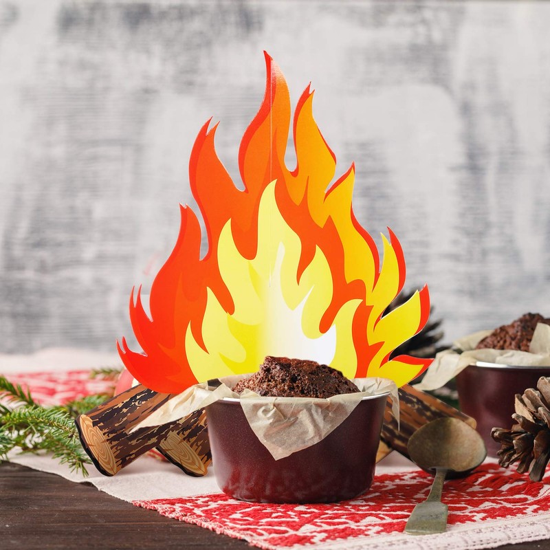 2 Set Fake Fire 12 Inch Tall Artificial Fire Fake