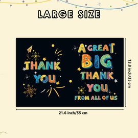 HOMANGA Jumbo Thank You Card, Large Thank You Card 35x55cm, A Great Big Thank You Card with Envelope, Giant Gratitude Greeting Card, Huge Appreciation Card for Boss, Teacher, Couch