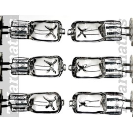 35W 110V JCD T-4 Clear Halogen G5.3 Bipin C-2V Filament Bulbs 6-Pack for Aroma Lamps Oil Warmers