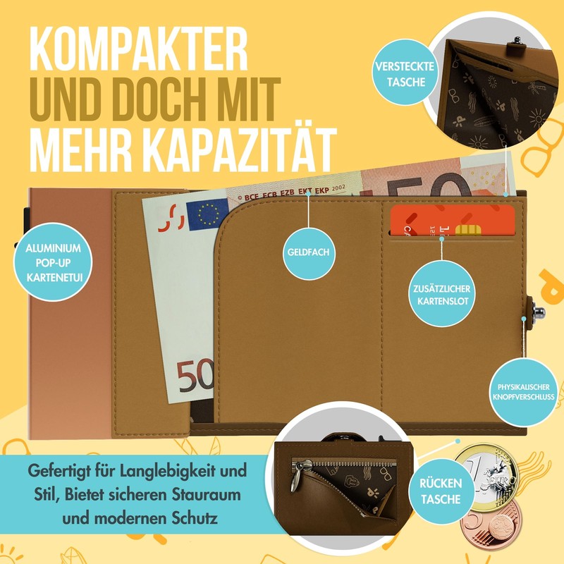 Pago-POP Slim Wallet Men's Wallets for Men, Card Holder Men,