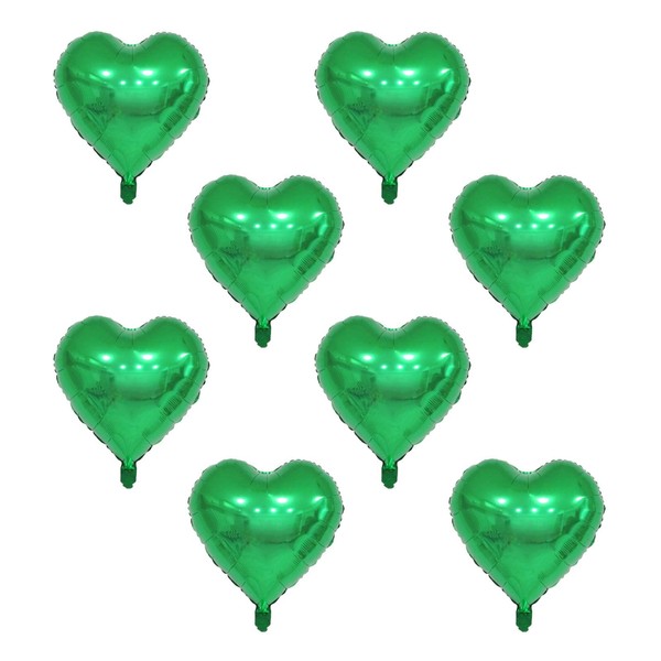 Balloons, Heart-Shaped, Aluminum Balloons, Set of 8, Heart, 13.4 inches