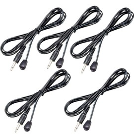 Mlxkell IR Infrared Emitter Extension Cable 1.5m Long 45 Degree Emission Angle 3.5mm Jack Single Red Head 5pcs