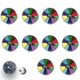 Lucky Wheel Pin,Fun Enamel Pin Badge,Enamel Pin,Special pins that can be used on clothes, hats, and bags(10 colors) 10pcs