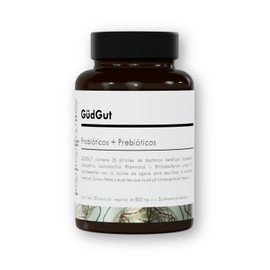 GUDGUT - Probióticos  Prebióticos - 35 Billones de UFC - Contribuye al Bienestar Digestivo y Balance Intestinal - Fórmula Vegana y Natural, Sin...    