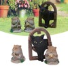 3 Pcs Gopher Ornaments Resin Simulation Animal Cat Gopher Garden