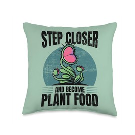 Carnivore Plant Lover - Become Plant Food - Venus Fly Trap Throw Pillow