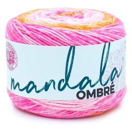 Lion Brand Yarn 551-207 Mandala Ombre Yarn, Acrylic, Serene, 1 Pack, 315 Metres