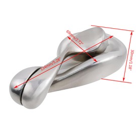 Savagrow Zinc Alloy European Style 5-3/10" Length Door Knockers, Silver Ball-shaped Door Knockers for Doors