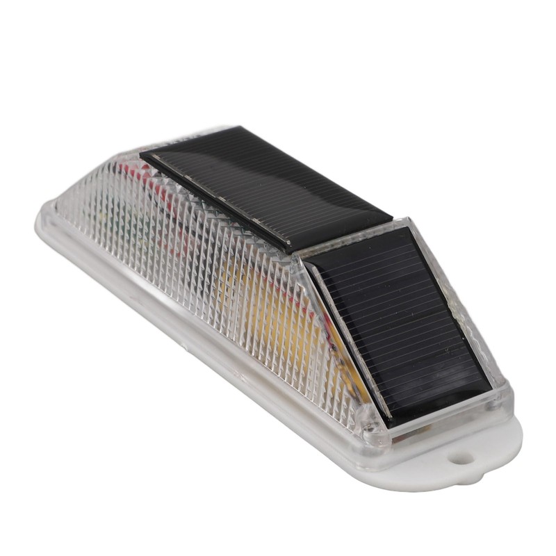 2pcs Solar Strobe Warning Light Waterproof Light Control High Bright