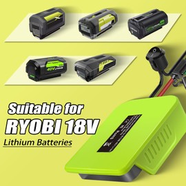 Power Wheel Adapter for Ryobi 40V Battery Power DIY Adapter, with Fuse & Wire Terminal,14 Gauge Wire, 30Amp Fuse and Switch Button, for DIY RC Trucks, RC Toys, Robotics