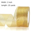 OZXCHIXU 2 Inches Wide Gold Glitter Ribbon, 25Yards Sparkly Metallic