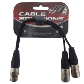 Microphone Signal Splitter XLR Y-Cable - Balanced - Pro Quality XLR Connectors