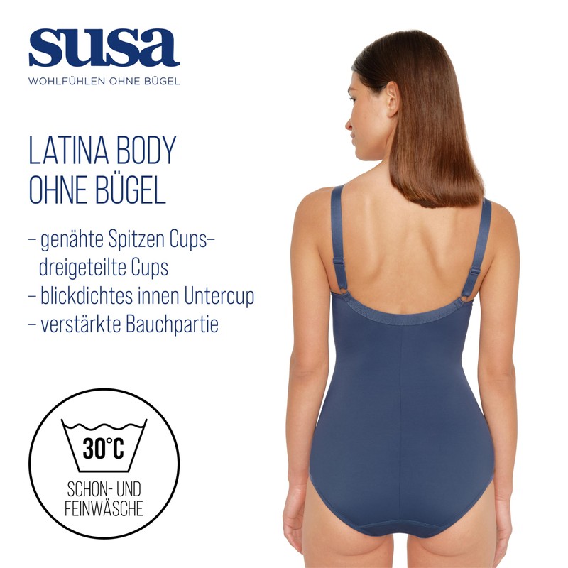 Susa Body Latina Women's Elastic Lace Body - 95E