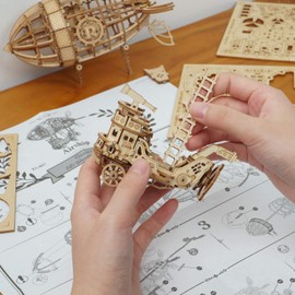 Rolife 3D Toy Puzzle Decoration Gift Wooden Model Kits for Adults Building (Airship)