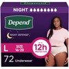 Depend Night Defense Adult Diapers, Incontinence & Postpartum Bladder Leak