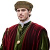 UniqKaliber Medieval Costume Accessory Hat Renaissance Tudor Flat Caps Cosplay