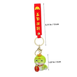 SAFIGLE 2 Pcs Zodiac Animal Charms Adorable Snake Keychains for Car Keys Backpacks Spring Festival Celebrations Unique Hanging Decor Creative for Year Joy