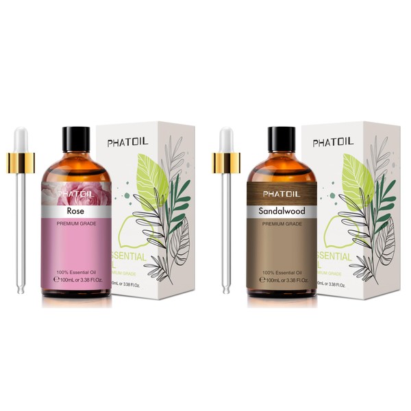 PHATOIL PHATOIL 100ML/3.38FL.OZ Rose Essential Oil and Sandalwood Essential Oil