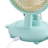 Small Desk Fan with Light USB Rechargeable Quiet Adjustable Wind