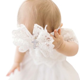 ZCYYYS Baptism Headband Baby Christening Headbands Lace Bow Headband Hair Band TSFD31 (Cross)
