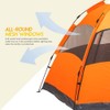 GlareWheel Instant Pop Up Tent 4 Person Orange