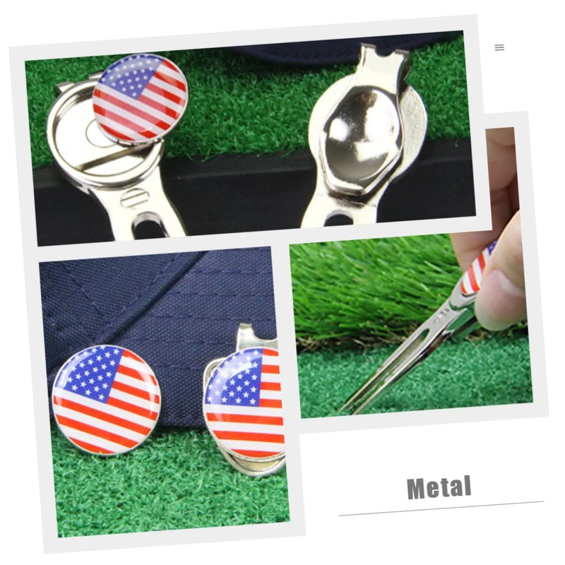 TOVINANNA 3sets Professional Golf Marker Divot Tool Hat Clip Golf