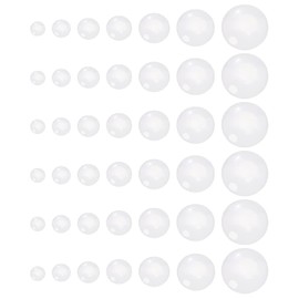 Shapenty 7 Sizes 6mm 8mm 10mm 12mm 16mm 20mm 25mm Clear Round Glass Cabochons Dome Tiles for Photo Pendant Earrings Necklace Bracelet Keychain Rings Jewelry Making DIY Magnets Craft Eyes, 70PCS