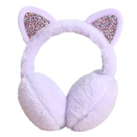 CHUANGLI Winter Warm Cat Ear Muffs for Women Girls Cute Catear Earmuff Ladies Headband Faux Fur Outdoor Plush Ear Warmers